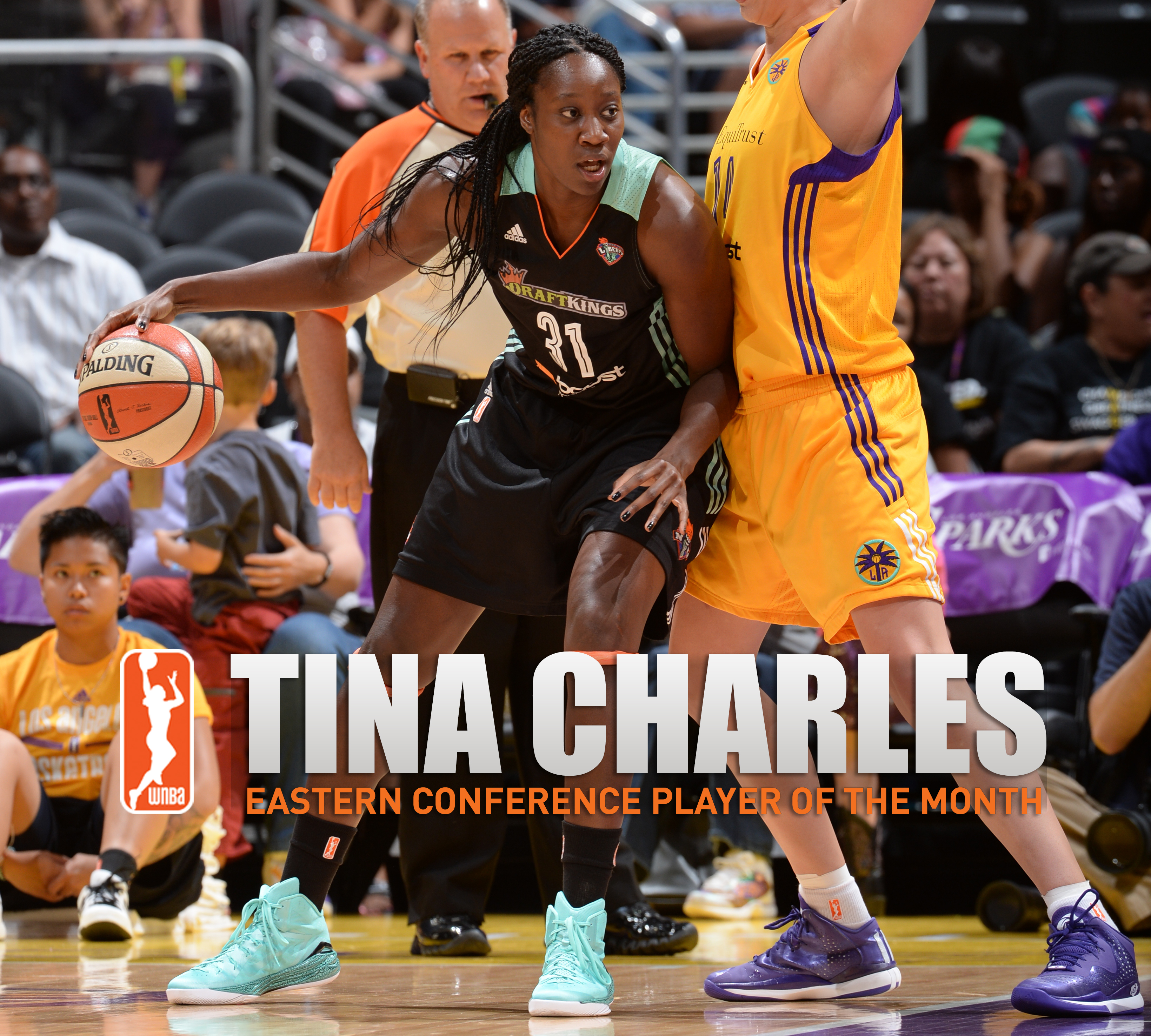 Tina Charles Named WNBA Eastern Conference Player of the Month